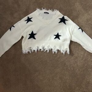Cropped Star Sweater